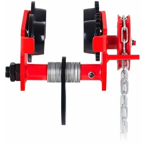 STEINBERG Chariot Porte-Palan Direction Par Poussée CMU 1000kg Larg. 65-110mm Avec Chaine - Argent, Vert Foncé 3 STEINBERG Chariot Porte-Palan Direction Par Poussée CMU 1000kg Larg. 65-110mm Avec Chaine - Argent, Vert Foncé – Image 3