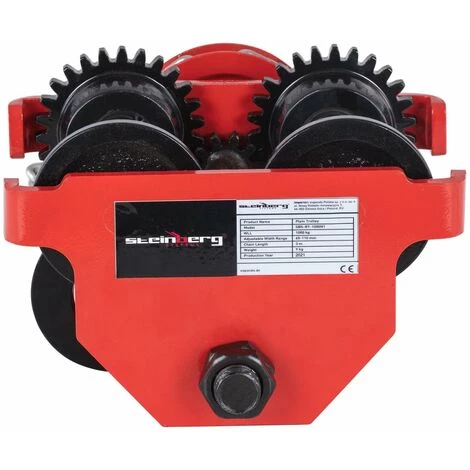 STEINBERG Chariot Porte-Palan Direction Par Poussée CMU 1000kg Larg. 65-110mm Avec Chaine - Argent, Vert Foncé 4 STEINBERG Chariot Porte-Palan Direction Par Poussée CMU 1000kg Larg. 65-110mm Avec Chaine - Argent, Vert Foncé – Image 4