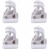 BETTERLIFE 4 Pièces Support De Fixation Pour Tringle à Rideaux, Crochets Muraux Auto-adhésifs, Tringle à Serviette, Support Mural, Fixations Sans Perçage Tige Support Pour Rideau Canne, Cuisine, Chambre