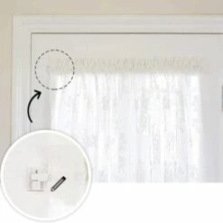 BETTERLIFE 20 Pcs Rideaux Crochets Adhésifs Pour Tringle Rideau Crochet Autocollant Accroche Rideau Sans Percage Pour Rideau Canne De Cuisine De Chambre De Salle De Bain De Balcon -Treuil, cric, palan et accessoires Soldes Boutique 36144217 4