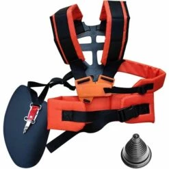 LITZEE Double Sangle Rembourré Pour Débroussailleuse Tondeuse Ceinture En Nylon Durable Réglable Pour Débroussailleuse Jardin