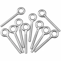 BETTERLIFE Lot De 10 M4 Vis à Oeil Boulons à Anneau Soudés Anneaux à Vis Crochet à Oeil Boulon Pour Balançoire Machine Extérieure -Treuil, cric, palan et accessoires Soldes Boutique 36284847 3