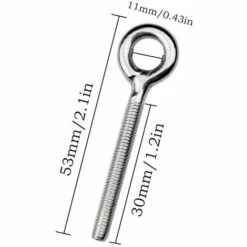 BETTERLIFE Lot De 10 M4 Vis à Oeil Boulons à Anneau Soudés Anneaux à Vis Crochet à Oeil Boulon Pour Balançoire Machine Extérieure -Treuil, cric, palan et accessoires Soldes Boutique 36284847 4