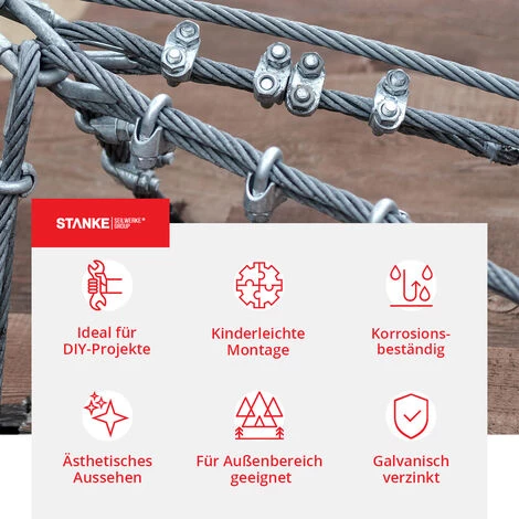 Seilwerk STANKE 15x Serre-Câble Plat Selle Unique Zingué Taille 3 Connecteur Galvanisé Pour Câble D’Acier 3 Mm 3 Seilwerk STANKE 15x Serre-Câble Plat Selle Unique Zingué Taille 3 Connecteur Galvanisé Pour Câble D’Acier 3 Mm – Image 3