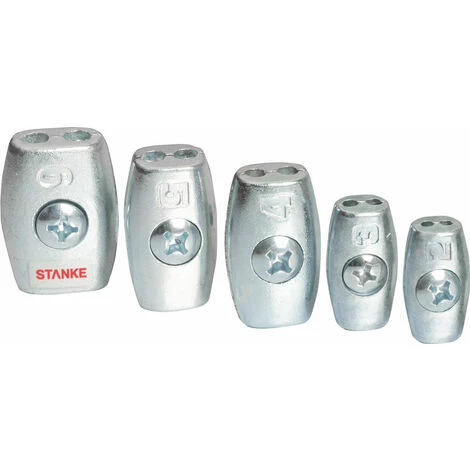 Seilwerk STANKE 5x Serre-Câble Ovale Zingué Taille 2 Connecteur Galvanisé Pour Câble D’Acier 2 Mm Aluminium Silumin 1 Seilwerk STANKE 5x Serre-Câble Ovale Zingué Taille 2 Connecteur Galvanisé Pour Câble D’Acier 2 Mm Aluminium Silumin