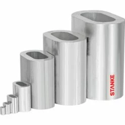 Seilwerk STANKE 5x Manchon En Aluminium Taille 1,5 Serre-câble Douille De Serrage Des Câbles D’Acier 1,5 Mm