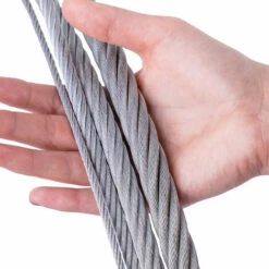 Seilwerk STANKE Support Pour Plantes Grimpantes, Garde-corps, Câble D'acier Galvanisé 2m 1x7 1mm, 4x Manchon De Serrage -Treuil, cric, palan et accessoires Soldes Boutique 36369660 3