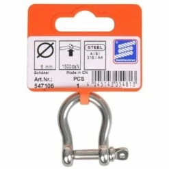 KSX Manille Lyres 6mm, A4 RVS AISI 316, 1.500 DaN -Treuil, cric, palan et accessoires Soldes Boutique 36415749 3