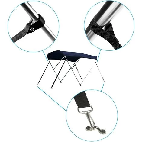 BEARSU 2 Pièces Réglable Bimini Bateau Sangle Supérieure Boucles Mousqueton Simple 28 "~ 55" Auvent De Bateau Matériel De Sangle Marine 5 BEARSU 2 Pièces Réglable Bimini Bateau Sangle Supérieure Boucles Mousqueton Simple 28 "~ 55" Auvent De Bateau Matériel De Sangle Marine – Image 5