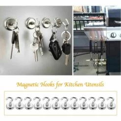 LangRay Crochets Magnétiques, Crochet Aimants, Puissant Aimant Néodyme Force D?attraction De 5.5 Kg (12 Pack) 7 LangRay Crochets Magnétiques, Crochet Aimants, Puissant Aimant Néodyme Force D?attraction De 5.5 Kg (12 Pack) -Treuil, cric, palan et accessoires Soldes Boutique 36756736 3