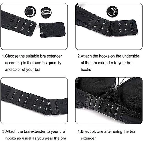 LangRay Extension De Soutien-gorge 6 Pièces Rallonge De Soutien-gorge 3 Rangées 2 Crochets Sangle D'extension Pour Femmes Soutien-gorge 3 Couleurs 5 LangRay Extension De Soutien-gorge 6 Pièces Rallonge De Soutien-gorge 3 Rangées 2 Crochets Sangle D'extension Pour Femmes Soutien-gorge 3 Couleurs – Image 5