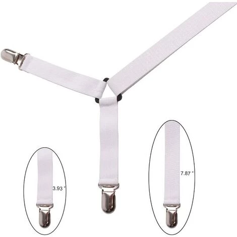 BRIDAY Sangles De Support Réglables Pour Draps De Lit Triangulaires Pour Un Matelas Lisse, Lot De 4, Blanc 3 BRIDAY Sangles De Support Réglables Pour Draps De Lit Triangulaires Pour Un Matelas Lisse, Lot De 4, Blanc – Image 3