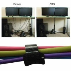 ABCRITAL Attache Cable, Noir Réglable Réutilisable Serre Cable Auto-Agrippant (100 Pièces 150 X 12 Mm) -Treuil, cric, palan et accessoires Soldes Boutique 37091243 4