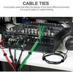 ABCRITAL Attache Cable, Noir Réglable Réutilisable Serre Cable Auto-Agrippant (100 Pièces 150 X 12 Mm) -Treuil, cric, palan et accessoires Soldes Boutique 37091243 5