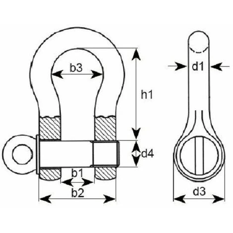 Varan Motors - PN038 Manille De Levage Lyre Axe à Visser 5/8'' - 3.2Tonne - Gris 2 Varan Motors - PN038 Manille De Levage Lyre Axe à Visser 5/8'' - 3.2Tonne - Gris – Image 2