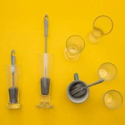 DEVENIRRICHE Brosse à Bouteille, Brosse De Nettoyage De Bouteille Multifonctionnelle à Long Manche, Eau De Cuisine, Tasse En Verre, Brosse à éponge De Lavage Avec Crochet De Suspension, 14.96x1.96in -Treuil, cric, palan et accessoires Soldes Boutique 37879548 3