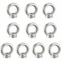 BETTERLIFE M6 Écrou à Anneau 10 Pcs 304 En Acier Inoxydable Filetage Écrou à Oeil De Levage Écrous à Œillet Pour Les Accessoires De Levage