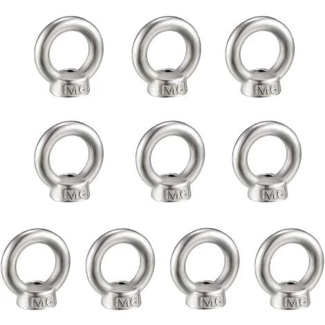 BETTERLIFE M6 Écrou à Anneau 10 Pcs 304 En Acier Inoxydable Filetage Écrou à Oeil De Levage Écrous à Œillet Pour Les Accessoires De Levage 1 BETTERLIFE M6 Écrou à Anneau 10 Pcs 304 En Acier Inoxydable Filetage Écrou à Oeil De Levage Écrous à Œillet Pour Les Accessoires De Levage