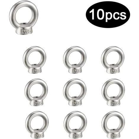 BETTERLIFE M6 Écrou à Anneau 10 Pcs 304 En Acier Inoxydable Filetage Écrou à Oeil De Levage Écrous à Œillet Pour Les Accessoires De Levage 2 BETTERLIFE M6 Écrou à Anneau 10 Pcs 304 En Acier Inoxydable Filetage Écrou à Oeil De Levage Écrous à Œillet Pour Les Accessoires De Levage – Image 2