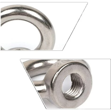 BETTERLIFE M6 Écrou à Anneau 10 Pcs 304 En Acier Inoxydable Filetage Écrou à Oeil De Levage Écrous à Œillet Pour Les Accessoires De Levage 4 BETTERLIFE M6 Écrou à Anneau 10 Pcs 304 En Acier Inoxydable Filetage Écrou à Oeil De Levage Écrous à Œillet Pour Les Accessoires De Levage – Image 4
