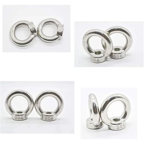 BETTERLIFE M6 Écrou à Anneau 10 Pcs 304 En Acier Inoxydable Filetage Écrou à Oeil De Levage Écrous à Œillet Pour Les Accessoires De Levage 5 BETTERLIFE M6 Écrou à Anneau 10 Pcs 304 En Acier Inoxydable Filetage Écrou à Oeil De Levage Écrous à Œillet Pour Les Accessoires De Levage – Image 5