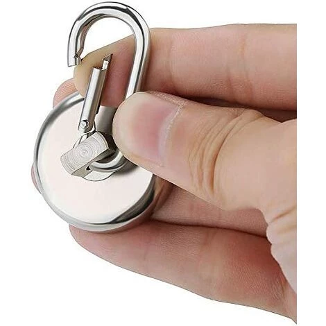 BETTERLIFE Crochets Magnétiques, Aimant En Néodyme Super Résistant De Avec Crochet à Mousqueton Amovible, Crochets Magnétiques Robustes Pour Le Bureau De Bourses De Cuisine Grill, Paquet De 2 3 BETTERLIFE Crochets Magnétiques, Aimant En Néodyme Super Résistant De Avec Crochet à Mousqueton Amovible, Crochets Magnétiques Robustes Pour Le Bureau De Bourses De Cuisine Grill, Paquet De 2 – Image 3