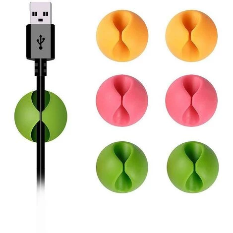 AIDUCHO Clips De Câble, Câble De Bureau, Clips De Fil De Bureau Pour Tout Votre Ordinateur, Câble électrique, De Charge Ou De Souris (coloré, 6 Pièces) 1 AIDUCHO Clips De Câble, Câble De Bureau, Clips De Fil De Bureau Pour Tout Votre Ordinateur, Câble électrique, De Charge Ou De Souris (coloré, 6 Pièces)
