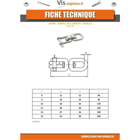 VIS EXPRESS Emerillon A Anneaux Manille Inox A4 Diametre 10 | Conditionnement: 20 Pieces 2 VIS EXPRESS Emerillon A Anneaux Manille Inox A4 Diametre 10 | Conditionnement: 20 Pieces – Image 2
