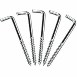 BETTERLIFE Crochet à Vis En Métal En Forme De L, Crochet D'image Pour Les Murs Dures, Acier Au Carbone, 30 Pièces, 2-3 / 4 "x 7/8" (70mm X 22mm)