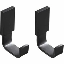 BETTERLIFE Crochets Muraux Noirs Crochets Muraux Robustes Crochets De Robe, Crochet, Crochet De Serviette, Clés, Crochet De Sacs, Crochet De Lumières, 2 Pièces Pour La Salle De Bain De La Maison