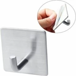 BETTERLIFE 4 Pièces Crochets Auto-adhésifs, Serviette Robuste Murale Crochets Collants à Manteau En Acier Inoxydable Crochets De Porte Pour Salles De Bains Cuisine Lavorat -Treuil, cric, palan et accessoires Soldes Boutique 39236246 3