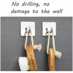 BETTERLIFE 4 Pièces Crochets Auto-adhésifs, Serviette Robuste Murale Crochets Collants à Manteau En Acier Inoxydable Crochets De Porte Pour Salles De Bains Cuisine Lavorat -Treuil, cric, palan et accessoires Soldes Boutique 39236246 4