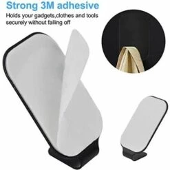 BETTERLIFE 16 Crochets Auto-adhésifs, Support Mural Adhésif En Acier Inoxydable Crochets Muraux Lourds Crochets Collants Imperméables Pour Cuisine Salle De Bain Bureaufette Toilette, Noir -Treuil, cric, palan et accessoires Soldes Boutique 39236317 3