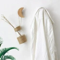 BETTERLIFE 3pcs Crochets En Bois Crochets En Bois De La Lune Naturel Décoration De La Lune De Décoration De La Lune Cintres Muraux Muraux Pour Pendage, Chapeau, Serviette, Foulard, Sac, Clé, Capuchon, Tasse, Etc. Avec Une Couleur De Bois -Treuil, cric, palan et accessoires Soldes Boutique 39236343 5
