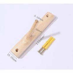 BETTERLIFE Crochet De Manteau En Bois, Pack De Crochets De 3 Millésibles Crochet Mural D'arbre En Bois Véritable, Crochets Adhésifs De Bois Décoratifs Rustiques. Porte-clés, Manteau Crochet Crochets Pour La Décoration De La Maison -Treuil, cric, palan et accessoires Soldes Boutique 39236361 5