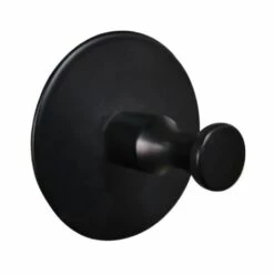 TRIOMPHE Crochets De Serviettes Adhésifs Pour La Salle De Bain Crochets Muraux Noirs Pour Suspendre La Serviette Collante Crochet Mural Heavy Duty Dutout Acier Inoxydable Stick Sur Le Mur 4 Paquets