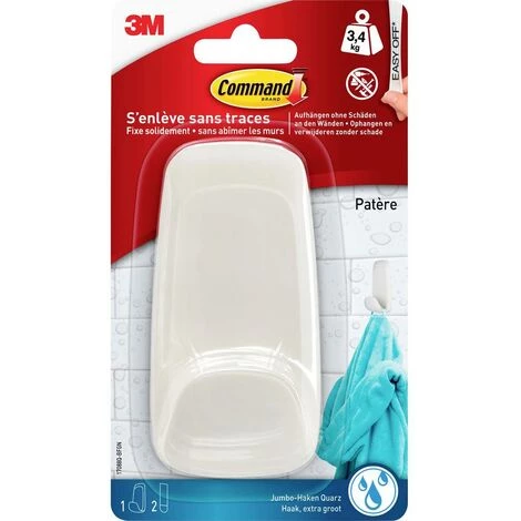 3M 3M Crochet Command ® Bad XL Quartz (L X L X H) 111 X 57 X 32 Mm Quartz Contenu: 1 Pc(s) 1 3M 3M Crochet Command ® Bad XL Quartz (L X L X H) 111 X 57 X 32 Mm Quartz Contenu: 1 Pc(s)