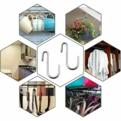 TRIOMPHE TRIP Lot De 20 Crochets De Suspension Robustes En Forme De S De 6 Cm Pour Cuisine, Salle De Bain, Chambre Et Bureau (lot De 20,argentés) -Treuil, cric, palan et accessoires Soldes Boutique 39637343 3