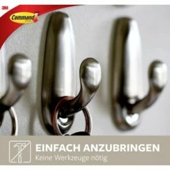 3M 3M Crochet En Métal « Classique » Command (L X L X H) 67 X 25 X 25 Mm Nickel (brossé) Contenu: 1 Pc(s) -Treuil, cric, palan et accessoires Soldes Boutique 39646059 3