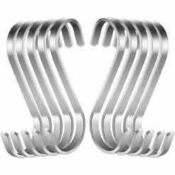 BETTERLIFE Lot De 10 Crochets En S De Suspension Multifonctions Crochets En Forme De S En Acier Inoxydable Crochet S Pour Salle De Bains Chambre Bureau Cuisine