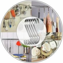 BETTERLIFE Lot De 10 Crochets En S De Suspension Multifonctions Crochets En Forme De S En Acier Inoxydable Crochet S Pour Salle De Bains Chambre Bureau Cuisine -Treuil, cric, palan et accessoires Soldes Boutique 39654074 5
