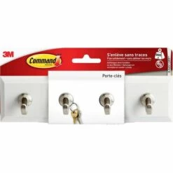 3M 3M Barre De Clé Command (L X L X H) 203 X 52 X 38 Mm Blanc, Métal Contenu: 1 Pc(s)