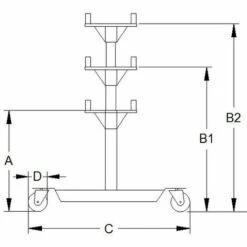 CRIC DE FOSSE 1,3 TONNES DOUBLE VÉRIN COMPAC 15486