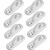 BETTERLIFE Plaque Oeillet Acier Inoxydable M5 (8 Pcs) - Oblong Crochet Métal Forme U Montage Mural Et Plafond - Suspensions
