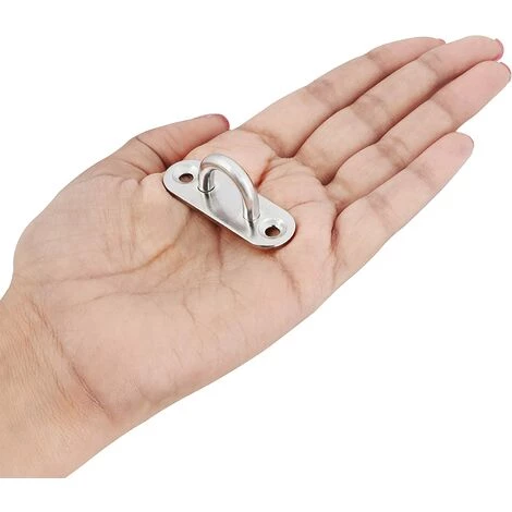 BETTERLIFE Plaque Oeillet Acier Inoxydable M5 (8 Pcs) - Oblong Crochet Métal Forme U Montage Mural Et Plafond - Suspensions 2 BETTERLIFE Plaque Oeillet Acier Inoxydable M5 (8 Pcs) - Oblong Crochet Métal Forme U Montage Mural Et Plafond - Suspensions – Image 2