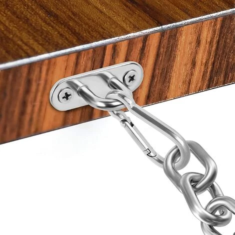 BETTERLIFE Plaque Oeillet Acier Inoxydable M5 (8 Pcs) - Oblong Crochet Métal Forme U Montage Mural Et Plafond - Suspensions 3 BETTERLIFE Plaque Oeillet Acier Inoxydable M5 (8 Pcs) - Oblong Crochet Métal Forme U Montage Mural Et Plafond - Suspensions – Image 3