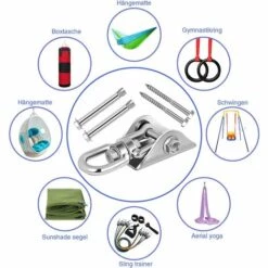 GUAZHUNIFR SUS304 Acier Inoxydable Lourds Crochet De Plafond, Crochets De Suspension, 4 Vis De Fixation Pour Béton Bois Ensembles, Yoga, Hamac, Chaise Accrochante -Treuil, cric, palan et accessoires Soldes Boutique 40554668 5