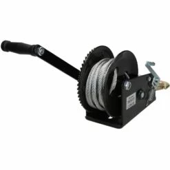 ECD GERMANY Treuil Manuel 1500 Kg Multifonctionnel Noir Avec Crochet Câble Métallique De 10m -Treuil, cric, palan et accessoires Soldes Boutique 41374711 3