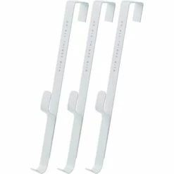 BETTERLIFE BETTE Lot De 3 Crochets De Porte Pour Salle De Bain - Crochets à Double Crochet à Utiliser Comme Support Pour Vêtements, Chapeaux - Crochets Muraux - Crochets De Rangement Pour Vêtements (Blanc)