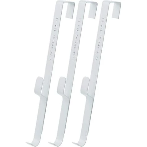 BETTERLIFE BETTE Lot De 3 Crochets De Porte Pour Salle De Bain - Crochets à Double Crochet à Utiliser Comme Support Pour Vêtements, Chapeaux - Crochets Muraux - Crochets De Rangement Pour Vêtements (Blanc) 1 BETTERLIFE BETTE Lot De 3 Crochets De Porte Pour Salle De Bain - Crochets à Double Crochet à Utiliser Comme Support Pour Vêtements, Chapeaux - Crochets Muraux - Crochets De Rangement Pour Vêtements (Blanc)